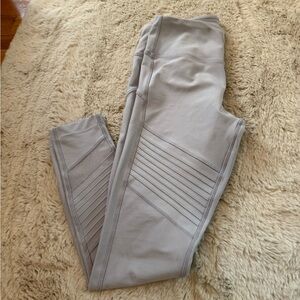 Mondetta Gray Ribbed moto sheer Leggings small